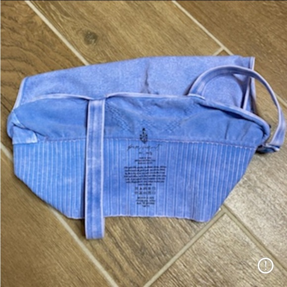FREE PEOPLE GOOD KARMA HIGH NECK CROP TOP SOLD OUT STYLE! Light BLUE M L - Picture 10 of 10